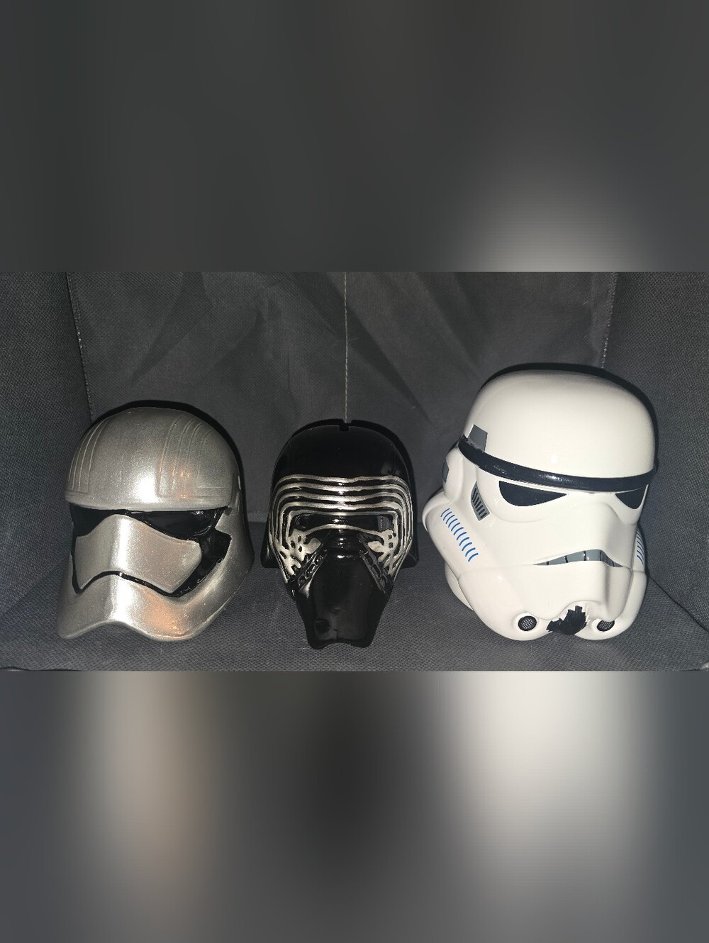 3pc Lot STAR WARS Ceramic Coin Banks Storm Trooper Mandalorian Darth Vader Sith